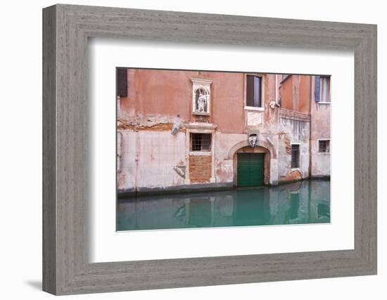 Home Entrance from Canal Side. Venice. Italy-Tom Norring-Framed Photographic Print