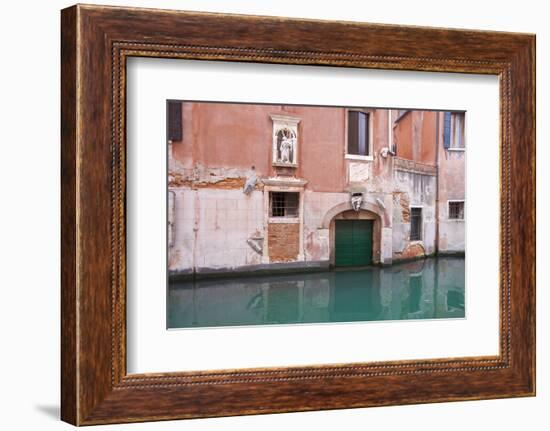 Home Entrance from Canal Side. Venice. Italy-Tom Norring-Framed Photographic Print