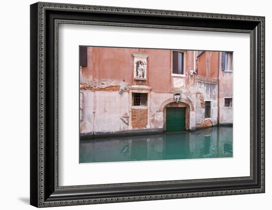 Home Entrance from Canal Side. Venice. Italy-Tom Norring-Framed Photographic Print