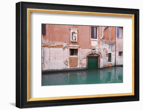 Home Entrance from Canal Side. Venice. Italy-Tom Norring-Framed Photographic Print