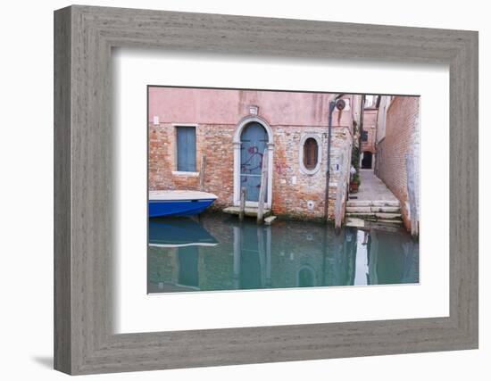 Home Entrance from Canal Side. Venice. Italy-Tom Norring-Framed Photographic Print