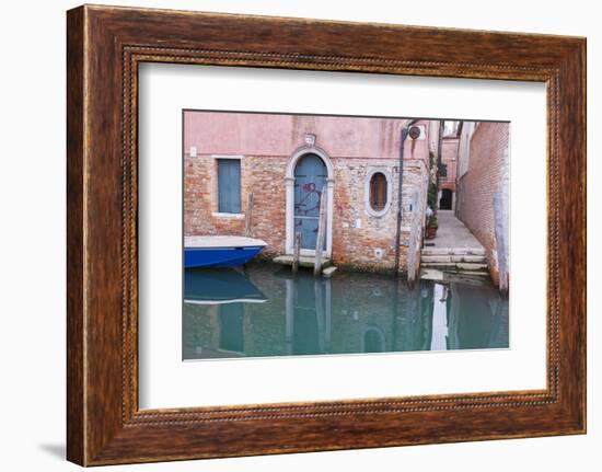 Home Entrance from Canal Side. Venice. Italy-Tom Norring-Framed Photographic Print