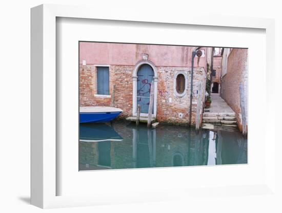 Home Entrance from Canal Side. Venice. Italy-Tom Norring-Framed Photographic Print