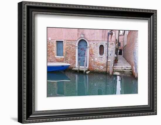 Home Entrance from Canal Side. Venice. Italy-Tom Norring-Framed Photographic Print