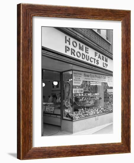 Home Farm Products Ltd Butchers Shop Front, Sheffield, South Yorkshire, 1966-Michael Walters-Framed Photographic Print