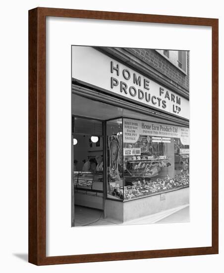 Home Farm Products Ltd Butchers Shop Front, Sheffield, South Yorkshire, 1966-Michael Walters-Framed Photographic Print