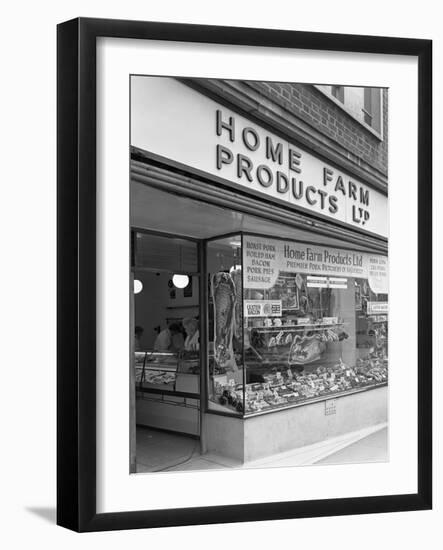 Home Farm Products Ltd Butchers Shop Front, Sheffield, South Yorkshire, 1966-Michael Walters-Framed Photographic Print