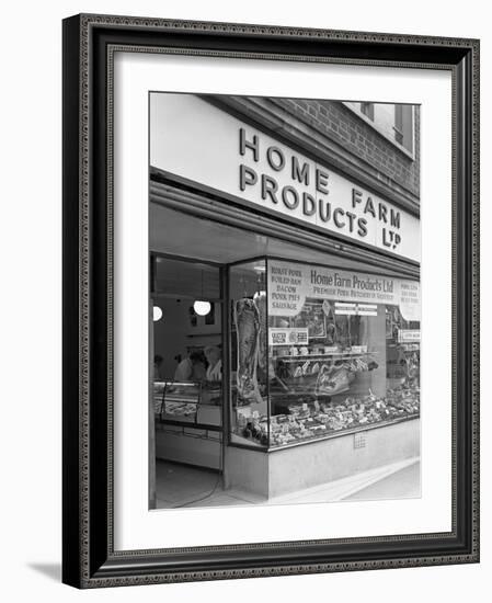 Home Farm Products Ltd Butchers Shop Front, Sheffield, South Yorkshire, 1966-Michael Walters-Framed Photographic Print