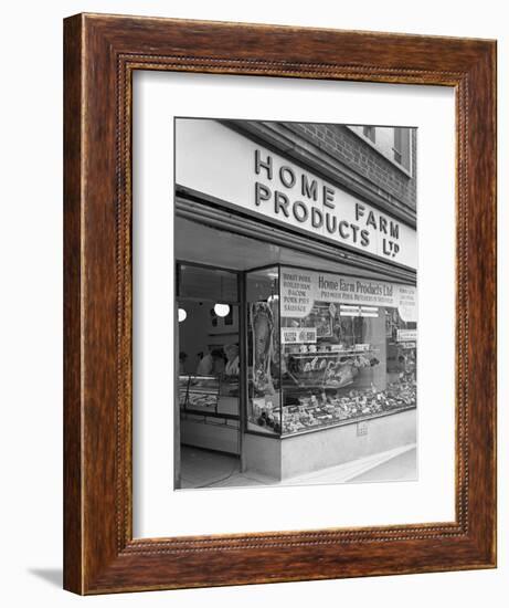 Home Farm Products Ltd Butchers Shop Front, Sheffield, South Yorkshire, 1966-Michael Walters-Framed Photographic Print