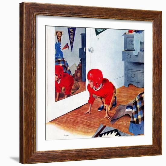 "Home Football", November 17, 1951-George Hughes-Framed Giclee Print