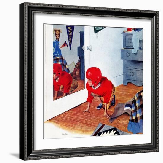 "Home Football", November 17, 1951-George Hughes-Framed Giclee Print