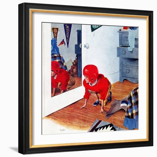 "Home Football", November 17, 1951-George Hughes-Framed Giclee Print