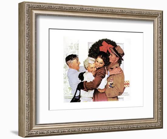 Home for Christmas-Norman Rockwell-Framed Giclee Print