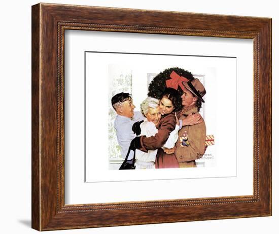 Home for Christmas-Norman Rockwell-Framed Giclee Print