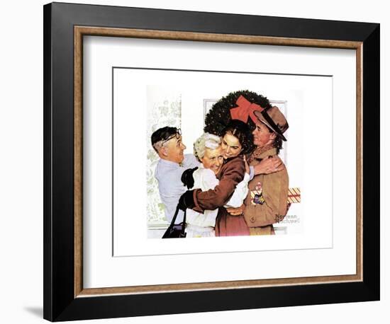 Home for Christmas-Norman Rockwell-Framed Giclee Print