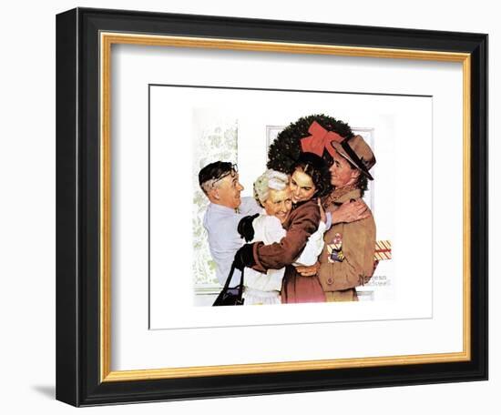 Home for Christmas-Norman Rockwell-Framed Giclee Print