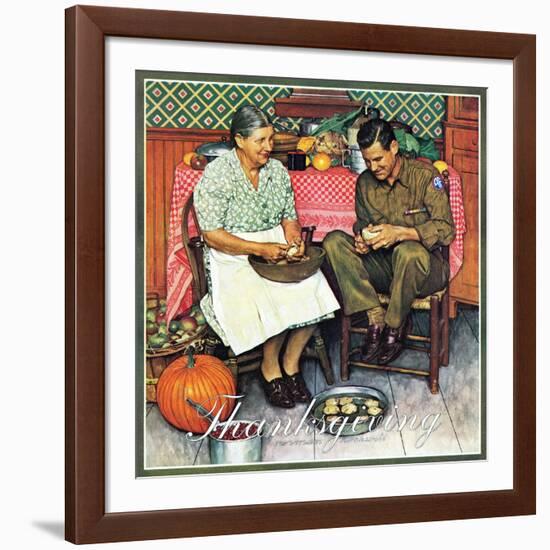 "Home for Thanksgiving", November 24,1945-Norman Rockwell-Framed Giclee Print