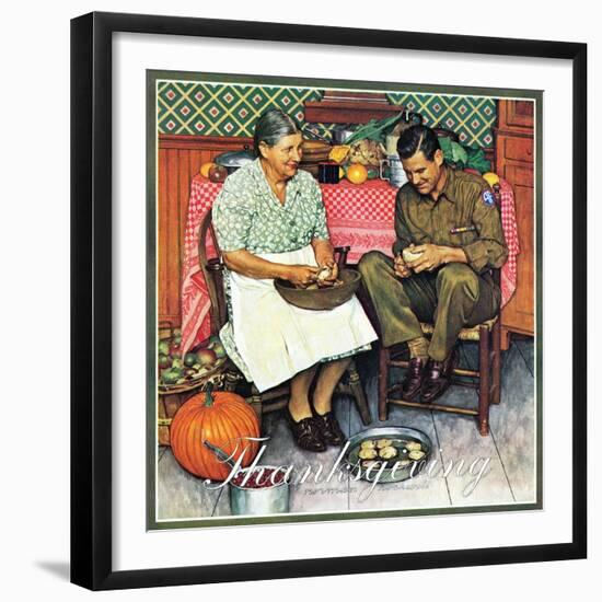 "Home for Thanksgiving", November 24,1945-Norman Rockwell-Framed Giclee Print