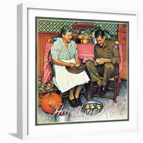 "Home for Thanksgiving", November 24,1945-Norman Rockwell-Framed Giclee Print