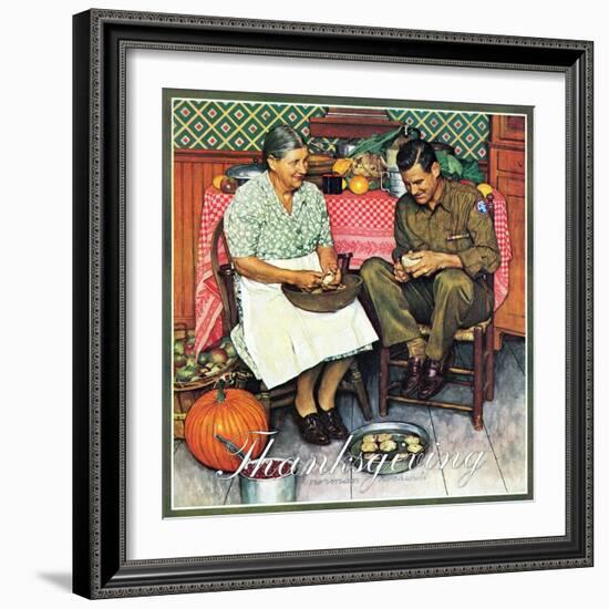 "Home for Thanksgiving", November 24,1945-Norman Rockwell-Framed Giclee Print