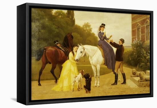 Home from Riding-Otto Bache-Framed Premier Image Canvas