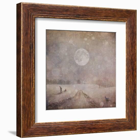 Home From Sledding-Dawne Polis-Framed Art Print