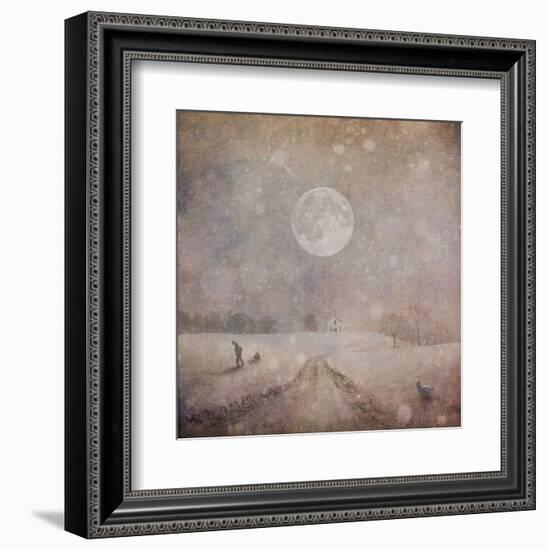 Home From Sledding-Dawne Polis-Framed Art Print