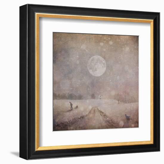 Home From Sledding-Dawne Polis-Framed Art Print