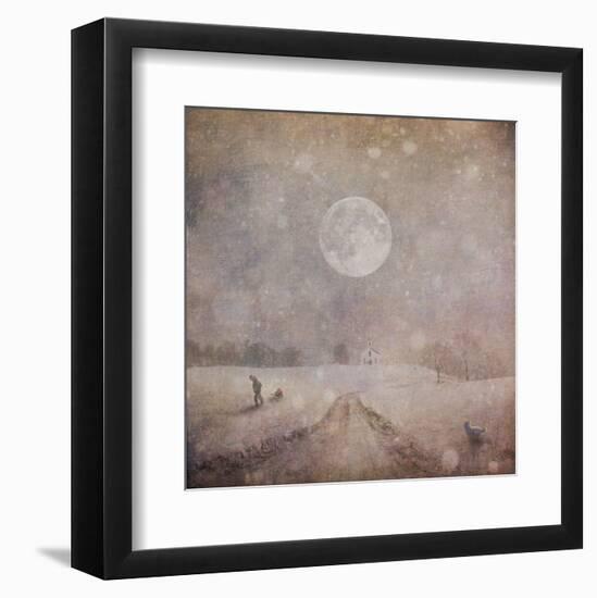 Home From Sledding-Dawne Polis-Framed Art Print