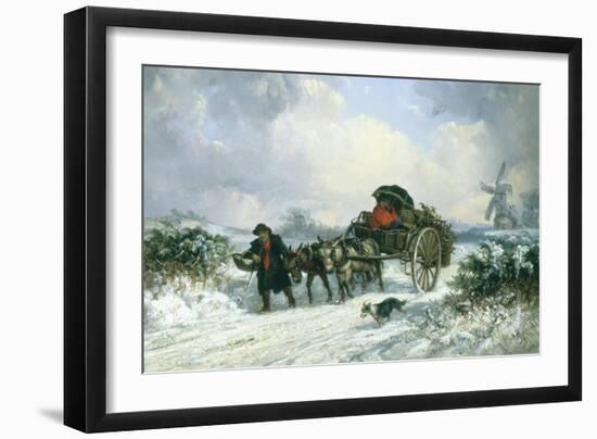 Home from the Market with the Christmas Holly-Thomas Smythe-Framed Giclee Print