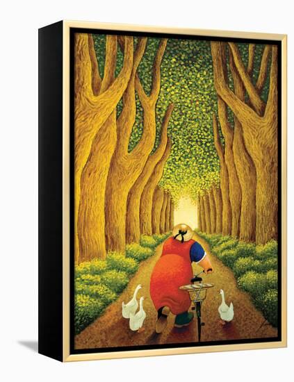 Home from the Market-Lowell Herrero-Framed Stretched Canvas