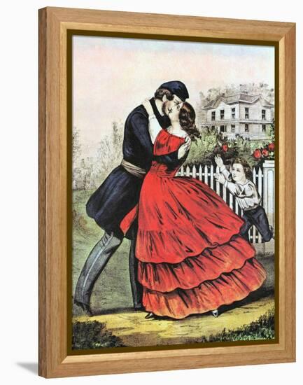 Home from the War, 1865-Currier & Ives-Framed Premier Image Canvas