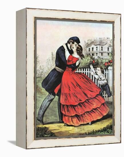 Home from the War, 1865-Currier & Ives-Framed Premier Image Canvas