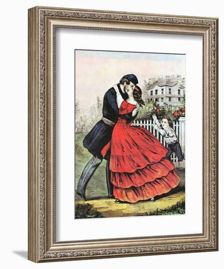 Home from the War, 1865-Currier & Ives-Framed Giclee Print