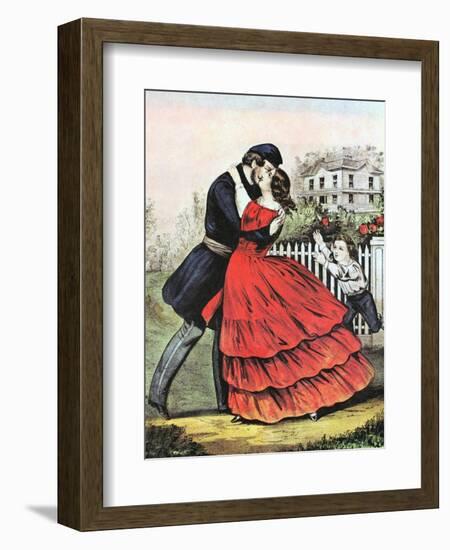 Home from the War, 1865-Currier & Ives-Framed Giclee Print