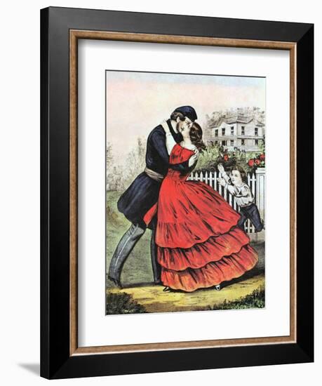 Home from the War, 1865-Currier & Ives-Framed Giclee Print