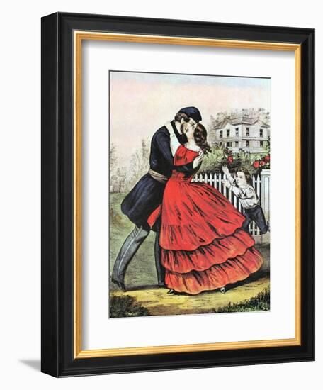 Home from the War, 1865-Currier & Ives-Framed Giclee Print