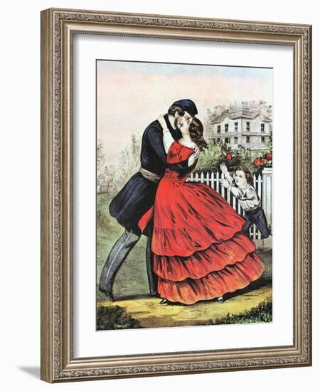 Home from the War, 1865-Currier & Ives-Framed Giclee Print