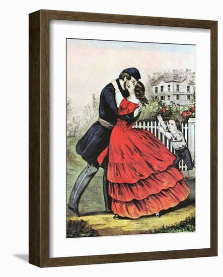 Home from the War, 1865-Currier & Ives-Framed Giclee Print