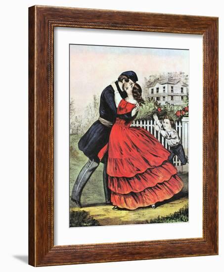 Home from the War, 1865-Currier & Ives-Framed Giclee Print