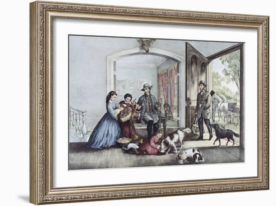 Home from the Woods-Currier & Ives-Framed Giclee Print