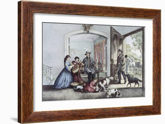 Home from the Woods-Currier & Ives-Framed Giclee Print