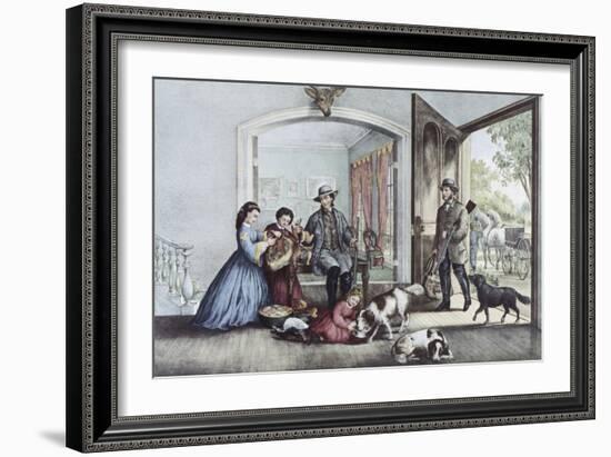 Home from the Woods-Currier & Ives-Framed Giclee Print