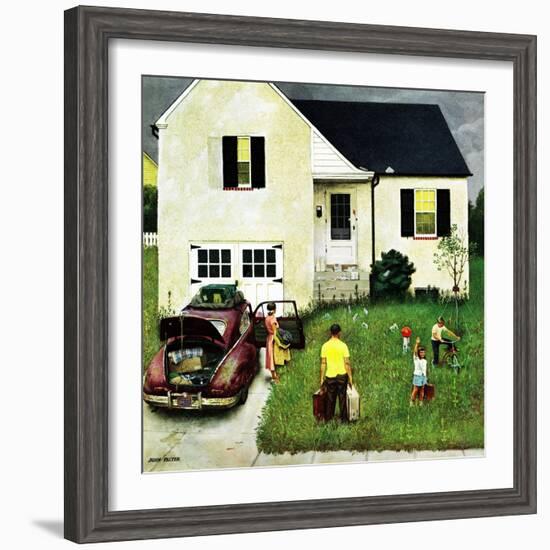 "Home from Vacation", August 23, 1952-John Falter-Framed Giclee Print