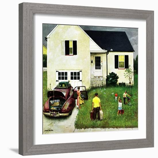 "Home from Vacation", August 23, 1952-John Falter-Framed Giclee Print