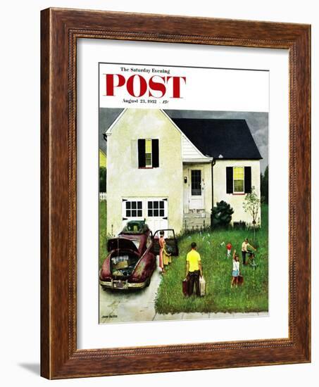 "Home from Vacation" Saturday Evening Post Cover, August 23, 1952-John Falter-Framed Giclee Print