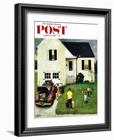 "Home from Vacation" Saturday Evening Post Cover, August 23, 1952-John Falter-Framed Giclee Print