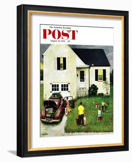 "Home from Vacation" Saturday Evening Post Cover, August 23, 1952-John Falter-Framed Giclee Print