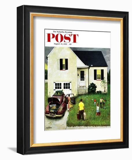 "Home from Vacation" Saturday Evening Post Cover, August 23, 1952-John Falter-Framed Giclee Print