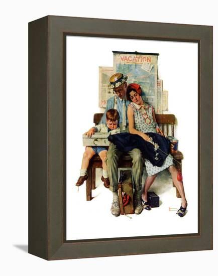 "Home from Vacation", September 13,1930-Norman Rockwell-Framed Premier Image Canvas